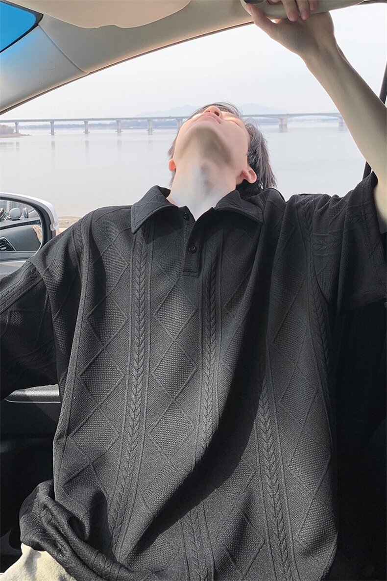 特批P25无差价夏季百搭休闲麦穗纹亨利领短袖T恤男宽松上衣T5114,男装T恤,电商A001