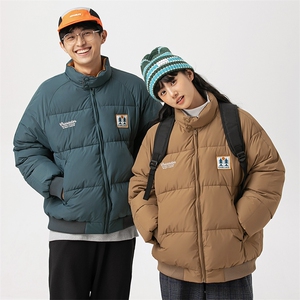 2026冬季新款男日系潮牌纯色刺绣宽松休闲棉服加厚外套MY376-F146图片