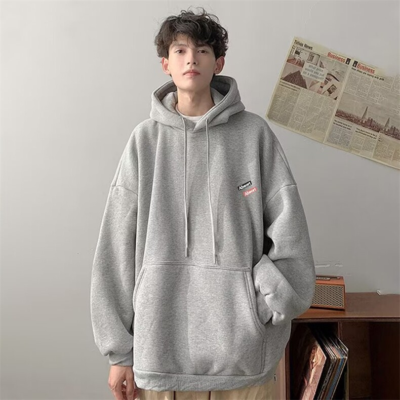 慵懒百搭气质350克华棉原宿时尚文艺ins日系连帽卫衣5170-P43网图，女装卫衣/绒衫，电商B245