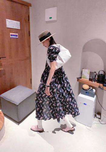 花开衫式连衣裙，女装连衣裙，last name