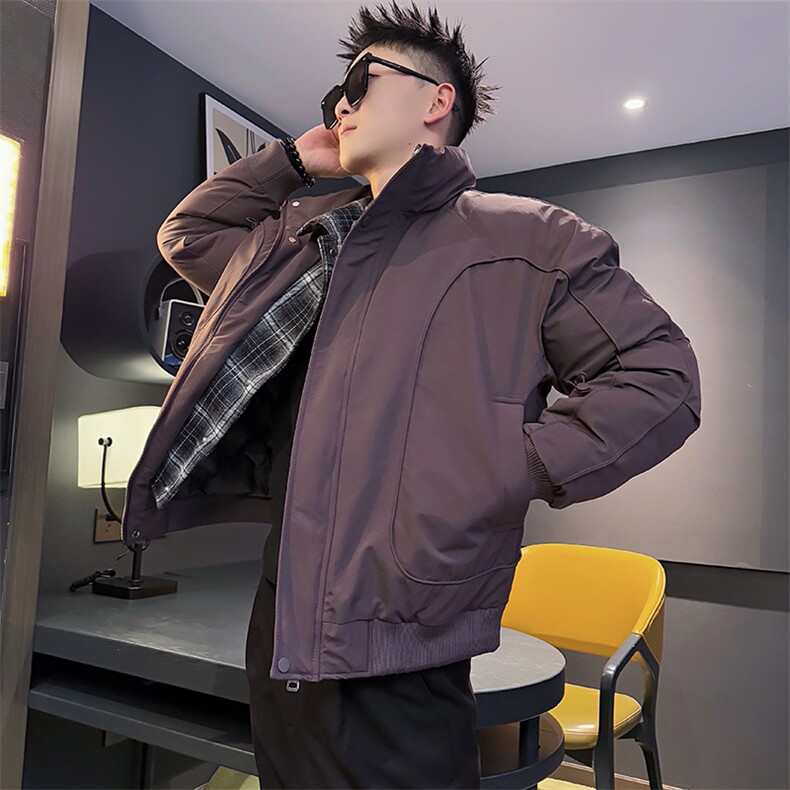 AY123/P138控178冬季社会小伙百搭保暖假两件立领百搭棉服男紫首,男装棉衣,星座305B-1