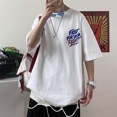 夏上新2023百搭纯印花短袖T恤中性风男女同款1166-P38控价58，男装T恤，电商A441-1