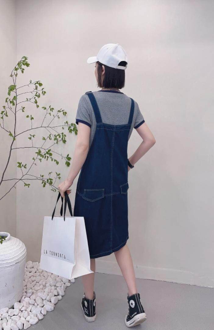 牛仔背带裙两件套，其它，秀红佳丽