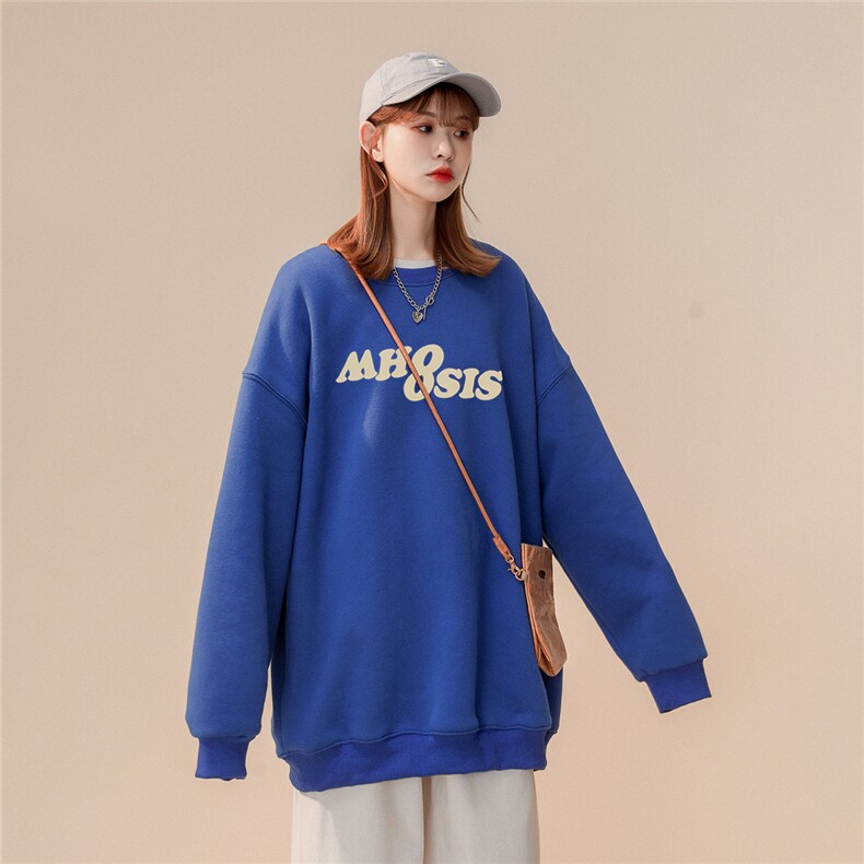 中性春季时尚百搭字母印花休闲宽松情侣套头圆领卫衣W190P30控48,男装卫衣,A247A