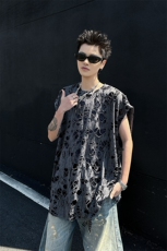 8XL-M重磅！特大码短袖T恤背心男宽松休闲百搭篮球服DX318P28，男装T恤，电商D206-1