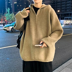 针织衫男韩版潮流高街帅气连帽2024冬季新款ins宽松毛衣MZ143-P51，男装针织衫/毛衣，星座412-2