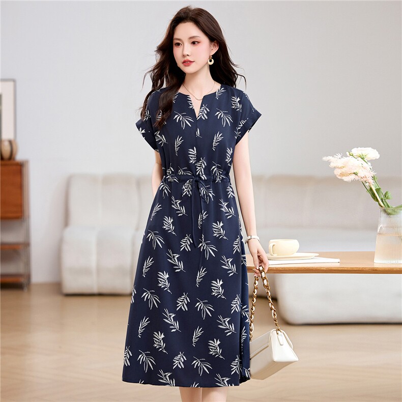 高冷御姐风连衣裙夏季女装通勤穿搭中年减龄裙子,女装连衣裙,姿衣坊