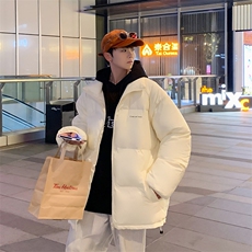 冬季立领印花羽绒服男情侣款加厚羽绒衣外套潮流A266-YR01-P110，男装羽绒服，电商A266