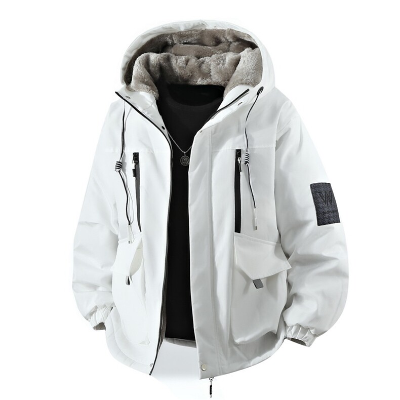 立体冬季外套加绒加厚潮牌夹克连帽宽松保暖派克服A436-D209-P80,男装夹克,电商A436