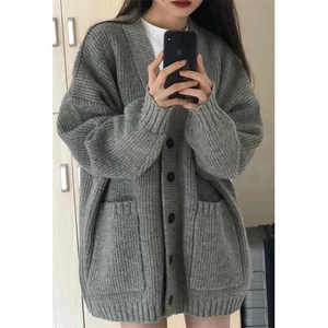 【005】针织毛衣女秋冬季外搭宽松慵领开衫外套A079-M10-P47-53图片