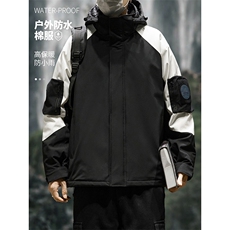 防水撞色棉服DD2249-TP125控价168冬季日系魔术贴棉衣外套男，男装棉衣，电商A102-1
