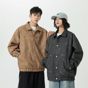 二开秋冬皮衣男潮流时尚休闲皮衣外套PY8806-P83图片