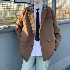 2023春季新款百搭休闲夹克衫韩版潮流学院风小西装外套 W7081-P56图片