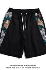 1白底短裤男大码M-5XL短裤女男士中裤男潮流五分裤DK7791P45控59，男装牛仔裤，星座226-2