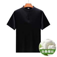 GBN833-6夏季风唐装纯香云纱短袖爸爸装套装，男装休闲套装，电商B360