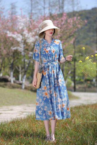 现货，天丝连衣裙，女装连衣裙，金典明美