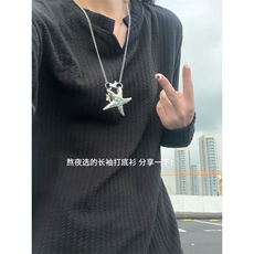 XZ809A/VL01/特P14深度库存量大可谈美式V领肌理感百搭长T卫衣，男装卫衣，星座809A(原222-1)