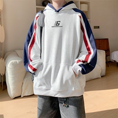 华棉春秋内景重磅个性休闲连帽卫衣男潮流宽松WY00678/P50加绒P55，男装卫衣，电商B316