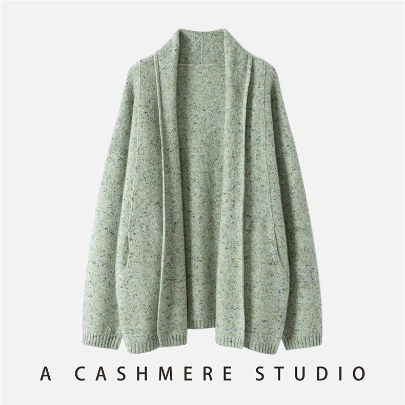 2025年秋季浮霜羊绒睡袍时尚百搭通勤简约休闲，女装羊绒衫，启东羊绒