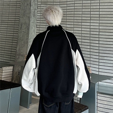 运动休闲李林重磅卫衣男女春秋情侣美式外套半拉连上衣W202-P68，女装短外套，电商C307