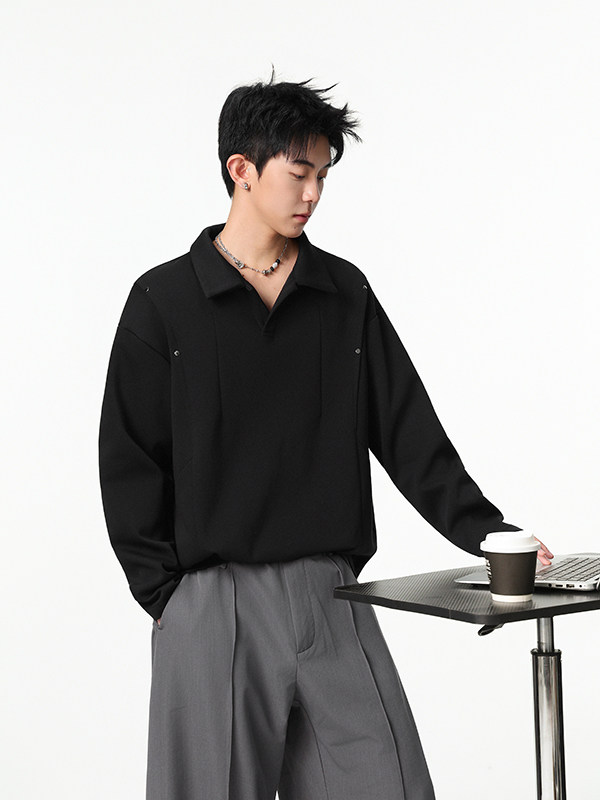 加绒加厚polo衫卫衣美式cleanft套头衫504-T504-特P28（加绒P33）,男装卫衣,星座504