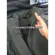 现货冬季美式休闲加厚雪山外套夹克立领纯色三防户外工装棉服，男装夹克，电商A486