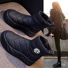 X4632-175雪地靴女新款保暧厚绒大棉女鞋2025冬季短筒面包棉鞋，女鞋长靴，星座1407-3