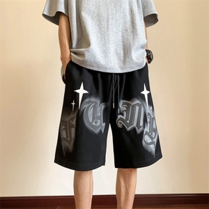 B266-TY07-P40 控58 23夏季新款全棉宽松休闲美式高街短裤五分裤图片