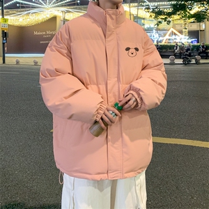 外景冬季港风大码加厚面包服男宽松保暖棉衣立领外套MF00872/P90图片