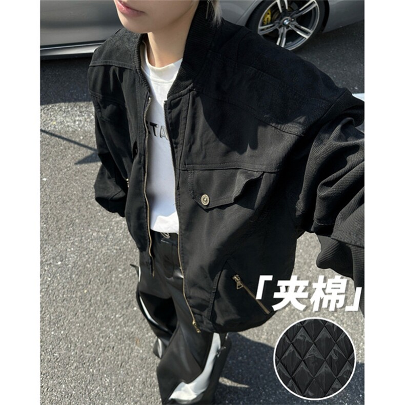 复古做旧工装夹克男女宽松休闲cleanfit夹棉保暖外套M8067,男装夹克,星座1116A（原606A-3）