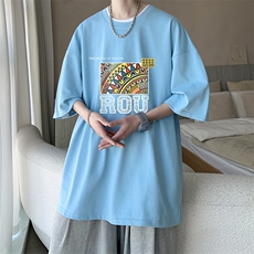 230g重磅纯棉短袖t恤男大码半袖半截袖DX17370-P20，男装T恤，电商A040