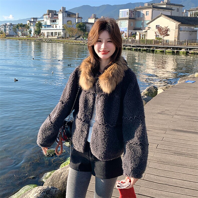 时尚皮毛一体B87-P265-K397，女装皮草，浙宝191（原浙宝008）