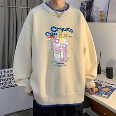 控78假两件毛衣男大码加绒针织衫男毛线衣M80332-P55加绒P70，男装针织衫/毛衣，电商A040