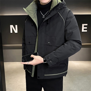 标50绒备货 连帽防水冲锋衣冬季男士羽绒服外套8878-P235控298图片