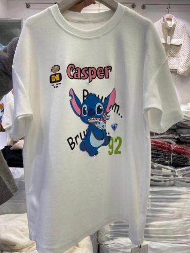 刺绣磨毛短袖T恤,女装T恤,moiiy