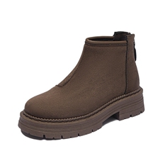 X4556-100加绒马丁靴女2024冬季新款休闲鞋增高保暖短靴，女鞋长靴，星座1407-3