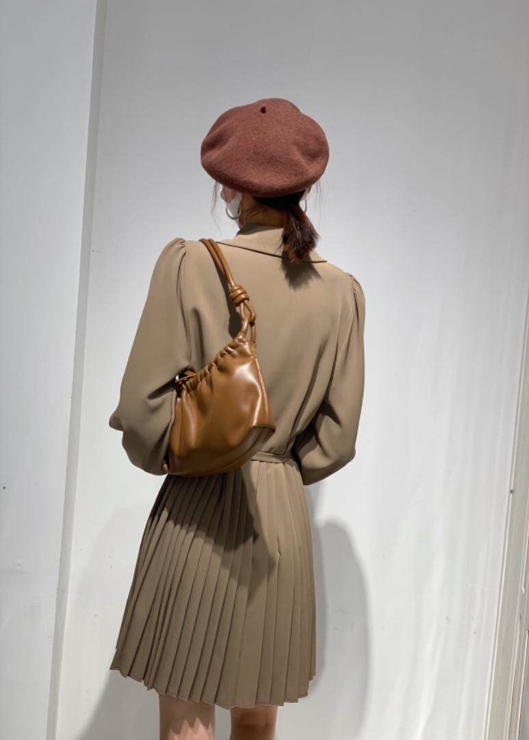 韩系百褶连衣裙，女装连衣裙，驿谷