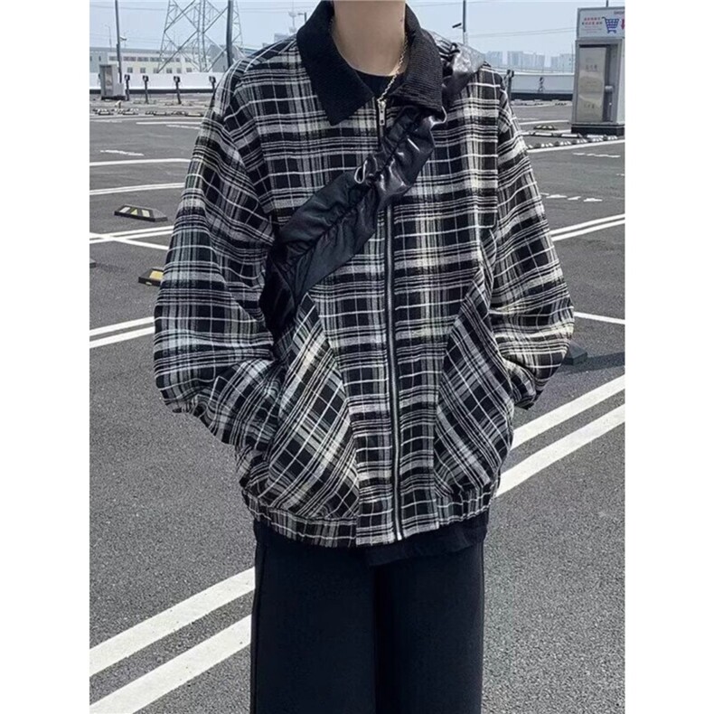 W29-P60美式潮流格子休闲长袖加厚衬衫,男装衬衫,电商B323A