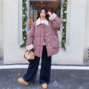 新款 圣诞红格子羽绒服 90绒 AD971-P315K478图片