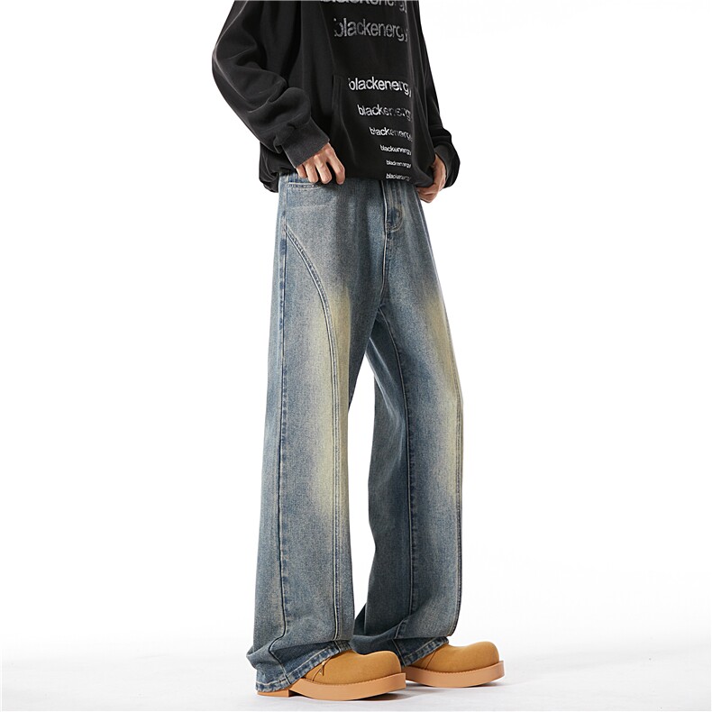 XZ616秋季新款重磅水洗缉明线弯刀牛仔长裤TY1105特P40控78，男装休闲裤，星座512A（原616）