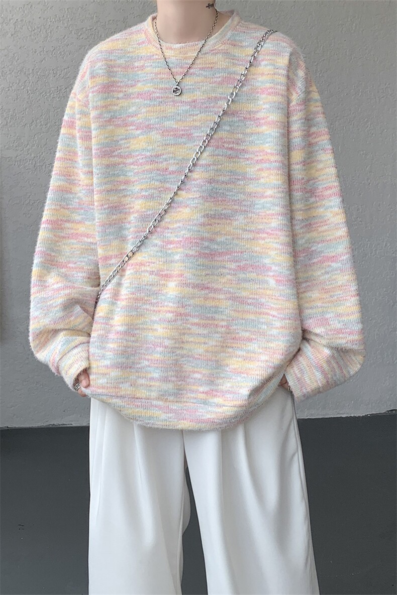 WY10156-特批40控78新款圆领简约套头宽松大码卫衣糯米衣服男,男装卫衣,电商A059