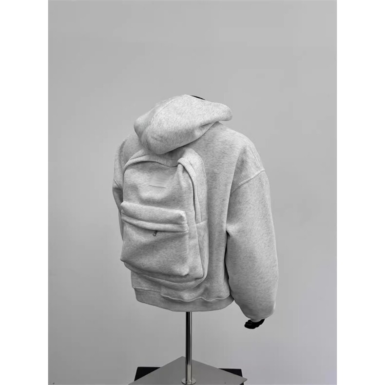 秋季潮牌立体背包设计连帽卫衣开衫男女潮牌美式外套LY70688-P55，女装短外套，星座1008