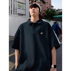抖音得物供货 现货网眼透气翻领T恤美式宽松潮牌短袖POLO衫 APL20图片
