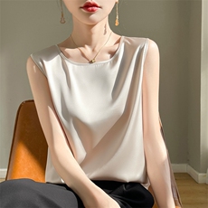 2024夏季新款吊带女内搭洋气外穿小衫显瘦百搭上衣，女装背心吊带，绒宛羊绒