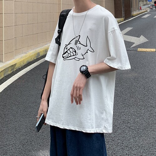 DX17041-P20纯棉短袖t恤男大码半袖打底衫宽松体恤衫港风,男装T恤,电商A040
