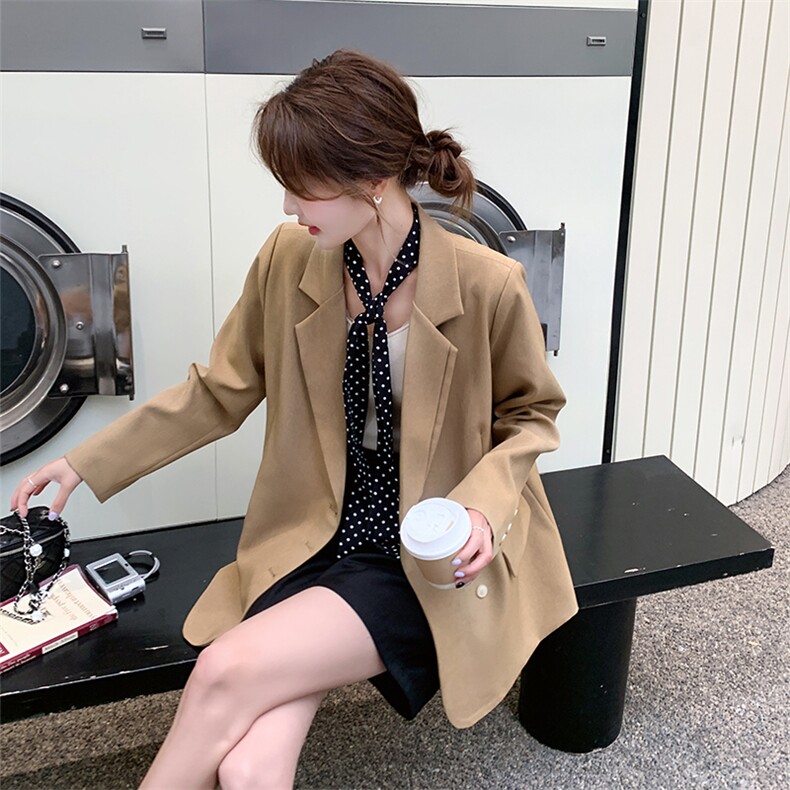 2025现货！轻熟风西装小外套春季穿搭配丝巾,女装西装,1C151