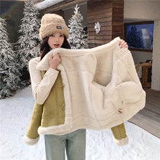 冬装新款薄荷绿皮毛一体2C092-8817-P185-K288，女装皮草，2C092