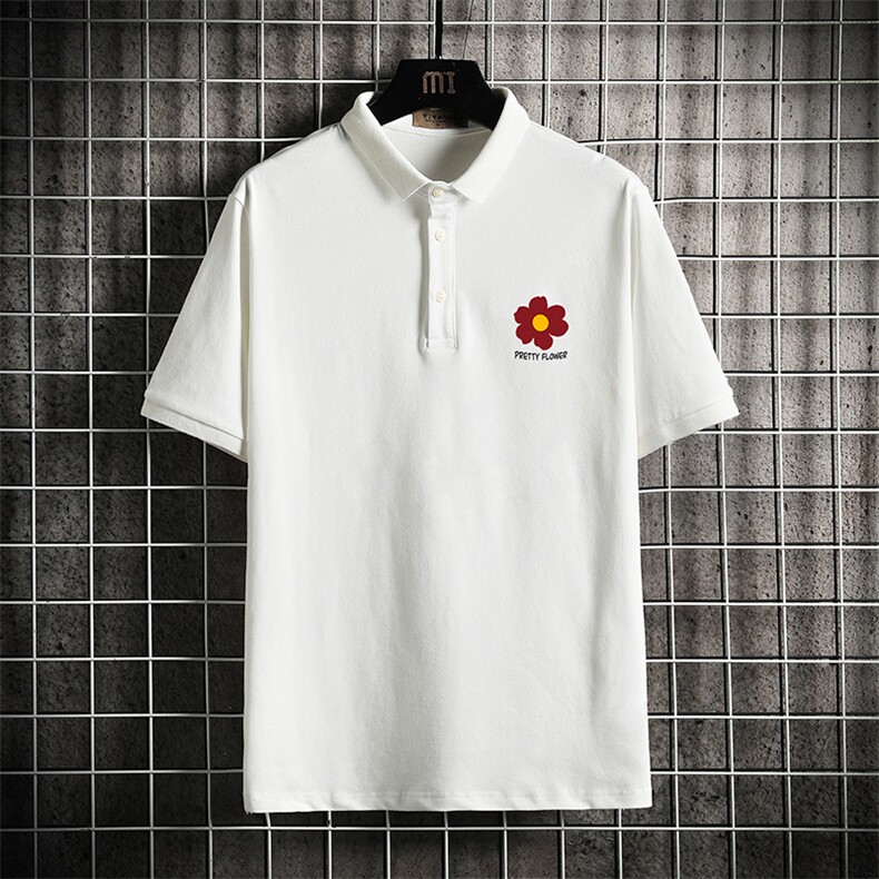 PL57257-P35翻领短袖polo衫男大码胖子半袖t恤男有领保罗衫网格，男装Polo衫，电商A040A