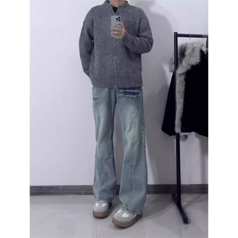 1506-1/KG9801半松紧腰/P48裂纹做旧cleanfit水洗街头牛仔裤潮牌,男装牛仔裤,星座1506-1