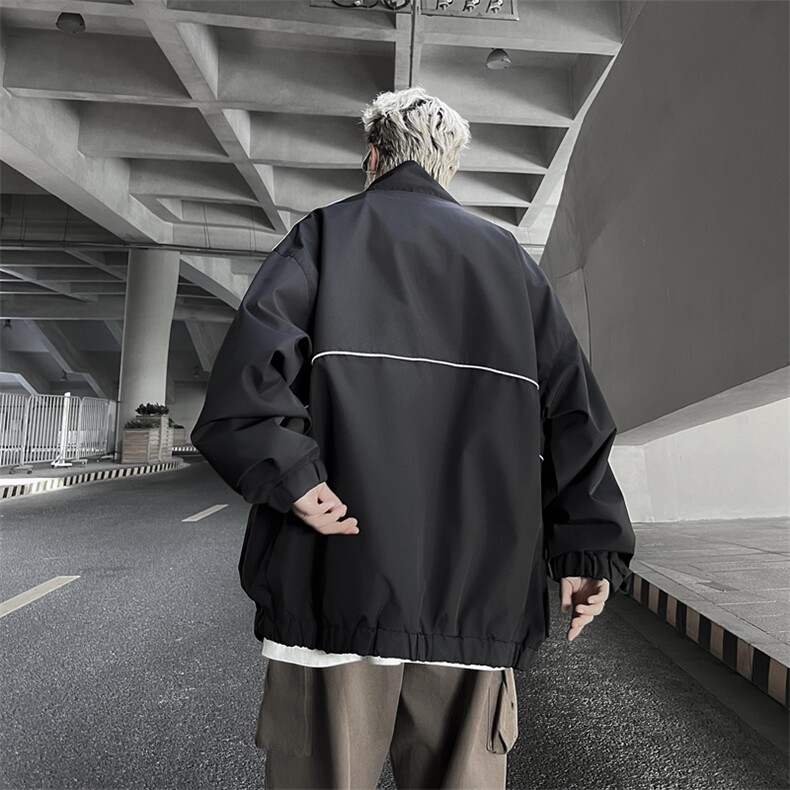 春秋痞帅外套男ins高街潮牌港风韩版潮流宽松夹克JK082-P58,男装夹克,星座308B-2